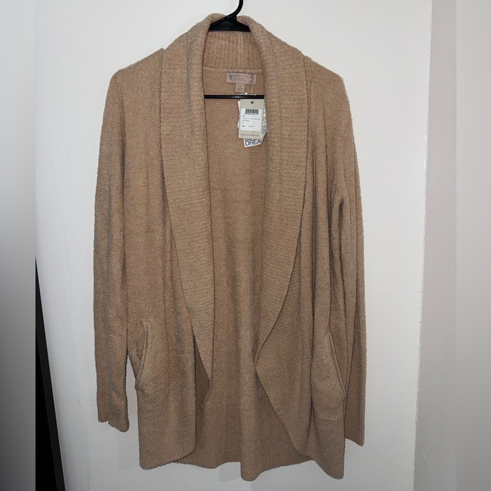 Barefoot Dreams Cozy Camel Cardigan, New w Tags, size Medium